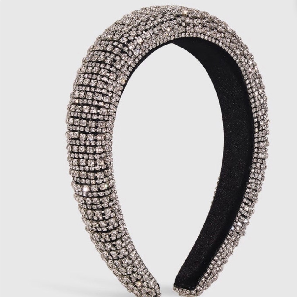 Bejeweled Padded Rhinestone Statement Headband - Picture 2 of 7